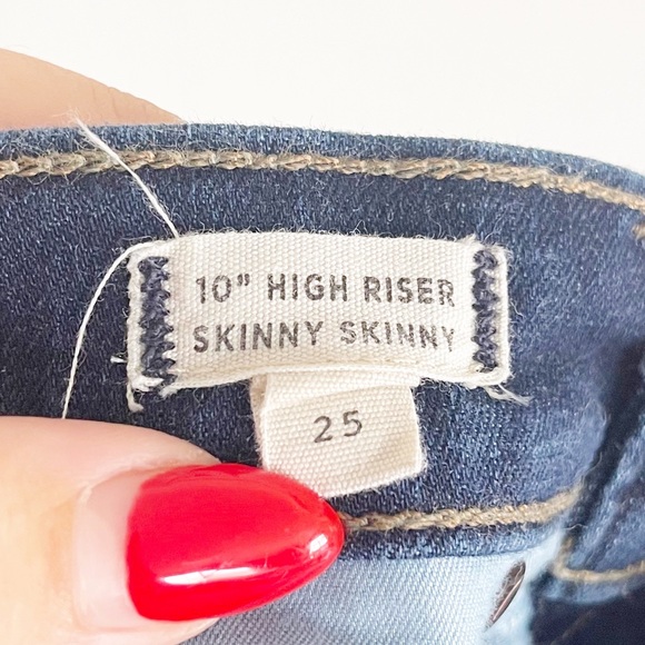 Madewell 10" High Riser Skinny Jeans Raw Hem 25 - Picture 7 of 11